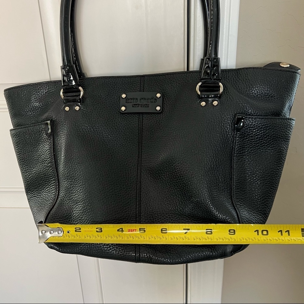 Kate Spade New York Pebbled Leather w/ patent leather Handles Satchel/Handbag - Picture 12 of 14